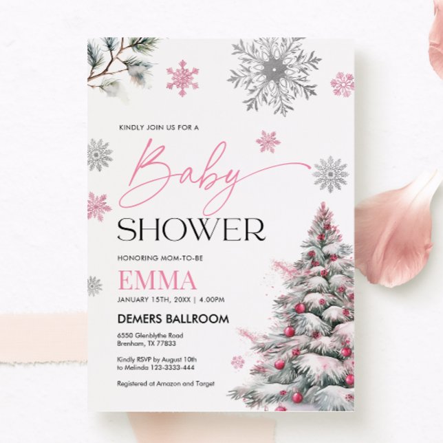 Invitación a Baby Shower en invierno (Subido por el creador)