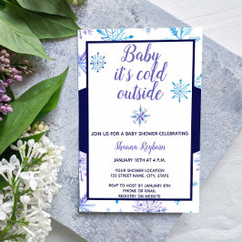 Invitación a Baby Shower en invierno