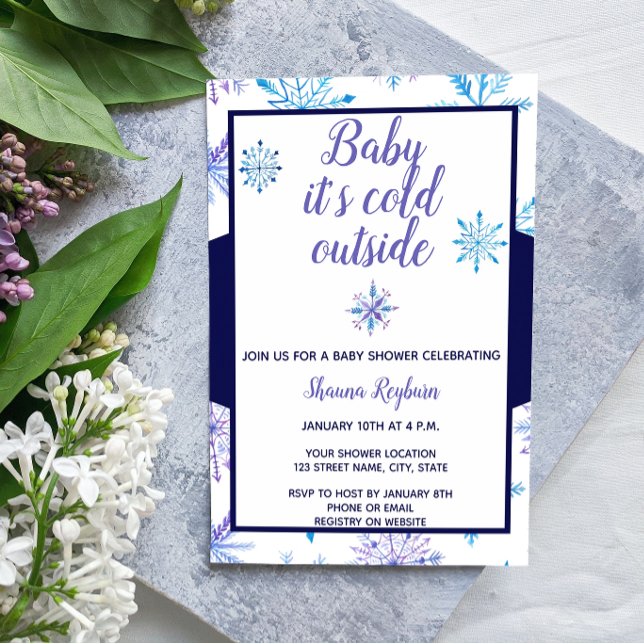 Invitación a Baby Shower en invierno (Subido por el creador)