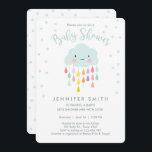 Invitación a Baby Shower en la nube Amor a gota de<br><div class="desc">(H) ¡Una manera perfecta de invitar a sus invitados a su ducha de bebé! Invitación a una ducha de bebé neutra de género con una nube y coloridas gotas de lluvia.</div>