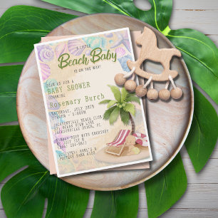 Invitación a Baby Shower en la playa