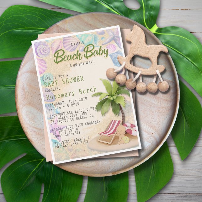 Invitación a Baby Shower en la playa (Subido por el creador)