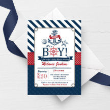 Invitación a Baby Shower en Nautical Beach
