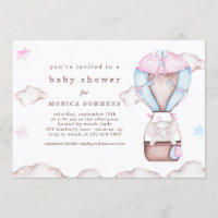 Invitación a Baby Shower en nube