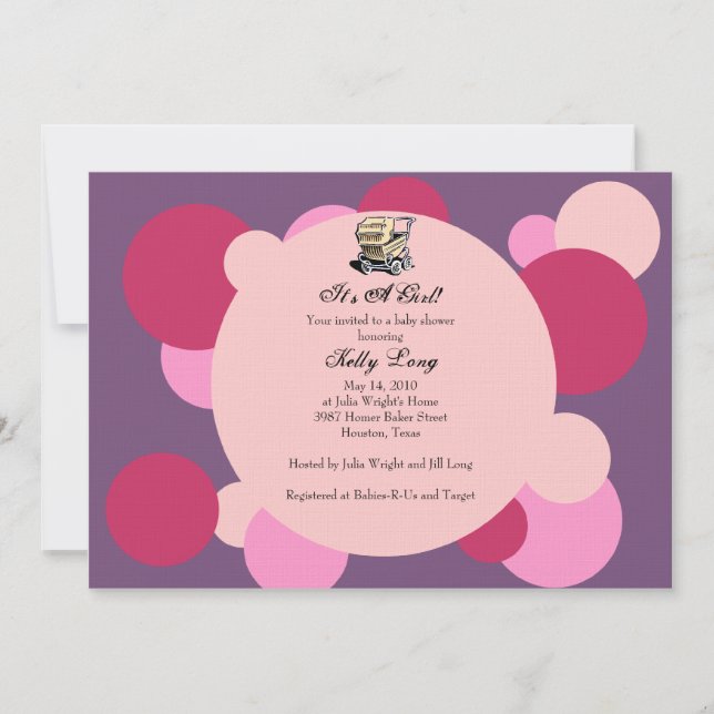 Invitación a Baby Shower en ruinas (Anverso)