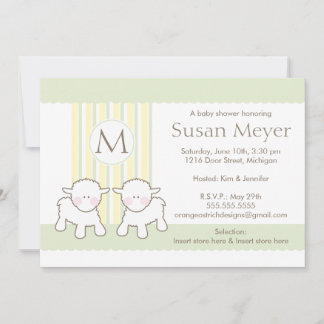 Invitación a Baby Shower - Gemelos