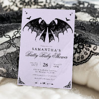 Invitación a Baby Shower gótica de Lavender