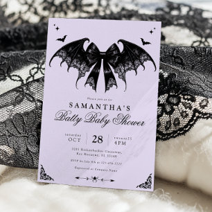 Invitación a Baby Shower gótica de Lavender