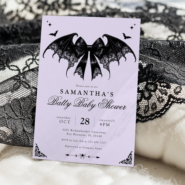 Invitación a Baby Shower gótica de Lavender (Subido por el creador)
