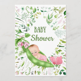 Invitación a Baby Shower Green Pea