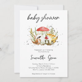 Invitación a Baby Shower hongo