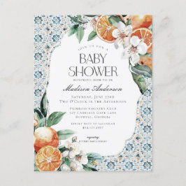 Invitación a Baby Shower italiana en la costa de l