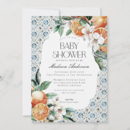 Invitación a Baby Shower italiana en la costa de l