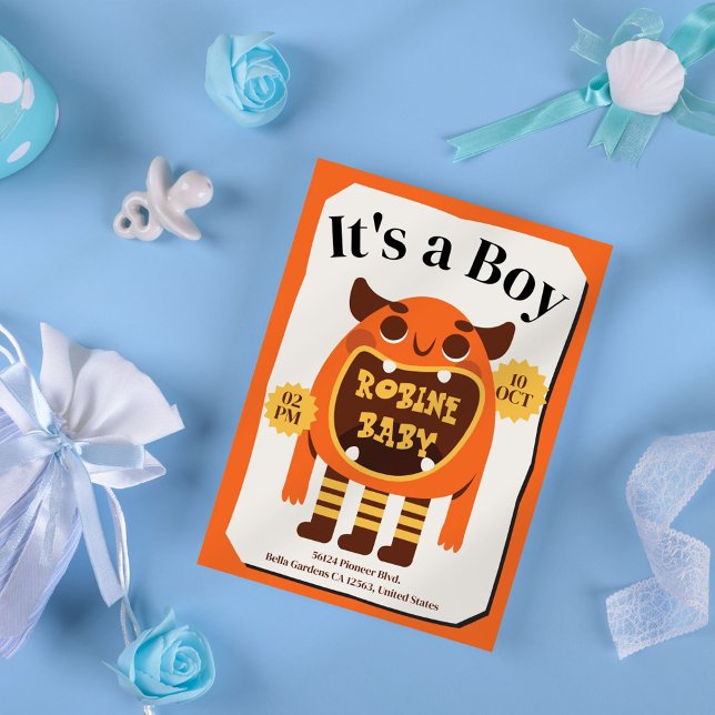 Invitación a Baby Shower 'It's a Boy' (Subido por el creador)