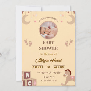 Invitación a Baby Shower Juguetes de guardería b
