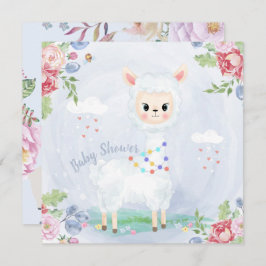 Invitación a Baby Shower Llama/Alpaca