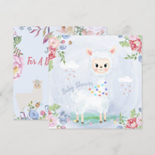 Invitación a Baby Shower Llama/Alpaca