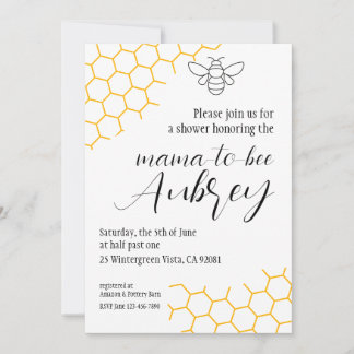 Invitación a Baby Shower "Mama-to-Bee"