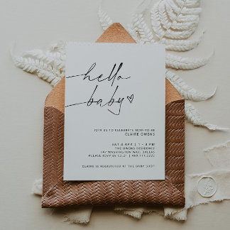 Invitación a Baby Shower Minimalista ARCHER