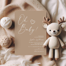 Invitación a Baby Shower Minimalista neutral