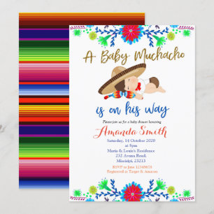 Invitación a Baby Shower Muchacho MEXICAN Fiesta