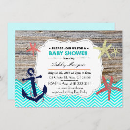 Invitación a Baby Shower Náutica de Playa