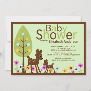 Invitación a Baby Shower neutra para beer venado