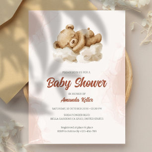 Invitación a Baby Shower neutra para el bebé con s