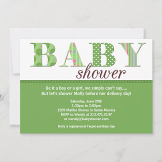 Invitación a Baby Shower neutra por género