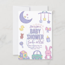 Invitación a Baby Shower neutra por género de los