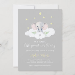 Invitación a Baby Shower neutra por género del ele