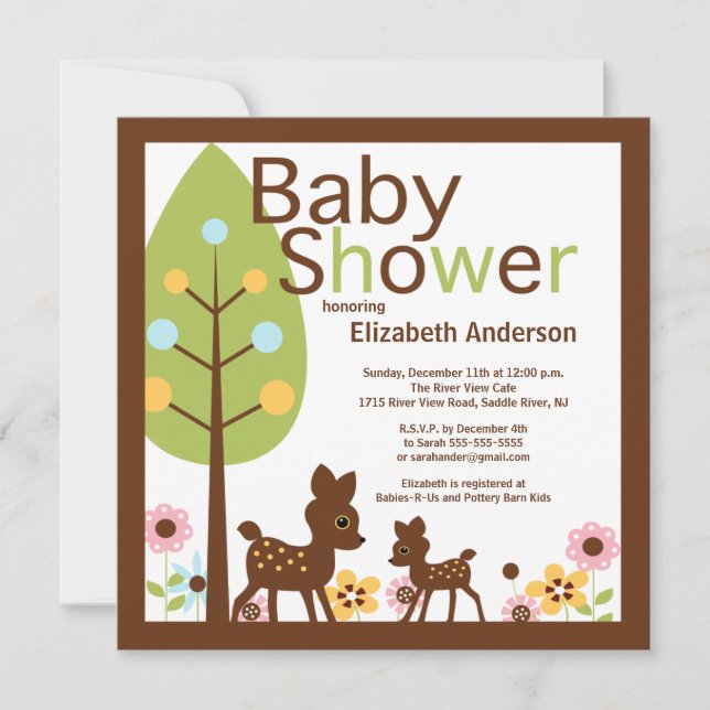 Invitación a Baby Shower neutra por sexo de bebe v (Anverso)