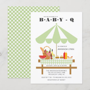 Invitación a Baby Shower neutral de Baby Q
