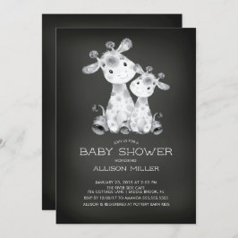 Invitación a Baby Shower neutral de Chalkboard Gir