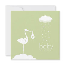 Invitación a Baby Shower neutral de entrega de alm