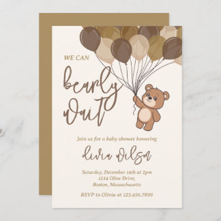 Invitación a Baby Shower neutral de espera tempran