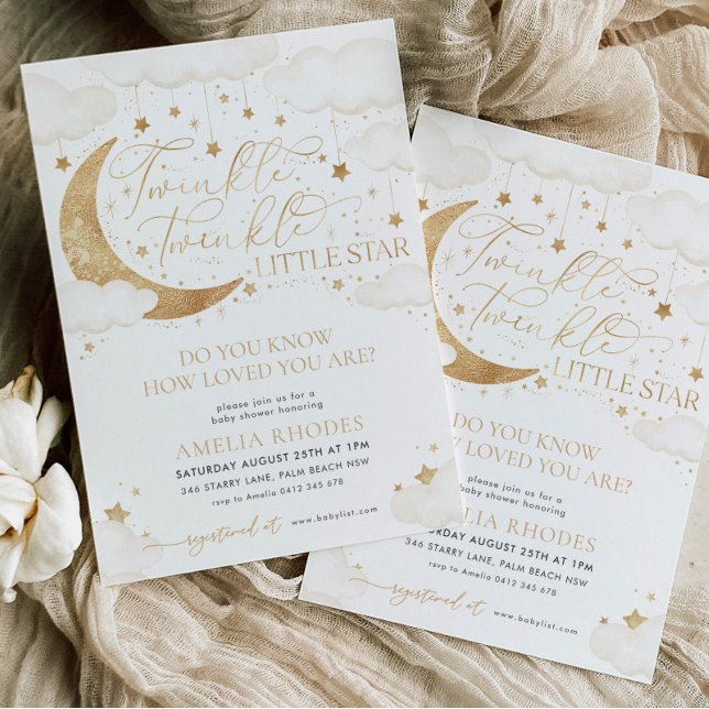 Invitación a Baby Shower Neutral de Estrella Peque (Subido por el creador)