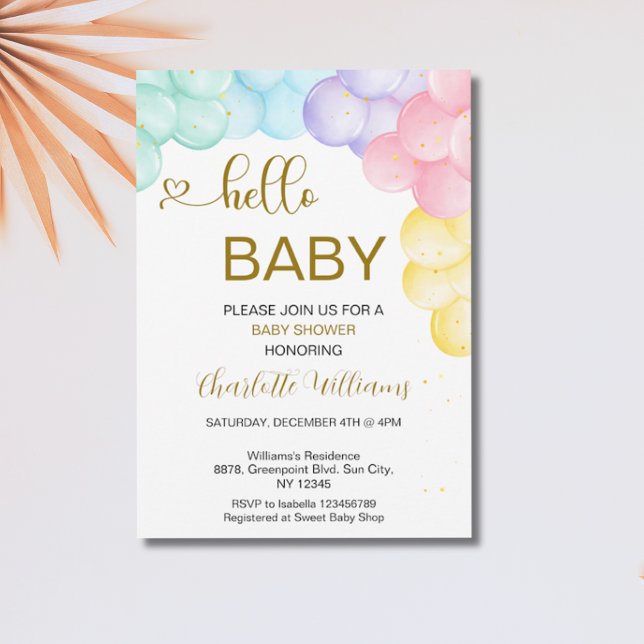 Invitación a Baby Shower neutral de género (Subido por el creador)