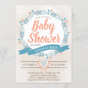Invitación a Baby Shower neutral de género