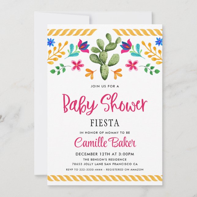 Invitación a Baby Shower neutral de género de Fies (Anverso)