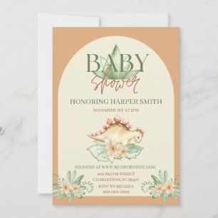 Invitación a Baby Shower Neutral de género Dino