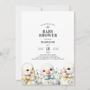 Invitación a Baby Shower neutral de género geo