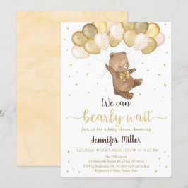 Invitación a Baby Shower Neutral de los globos de