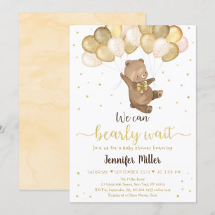 Invitación a Baby Shower Neutral de los globos de 