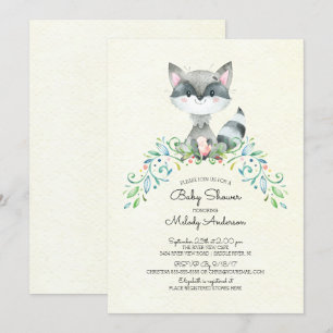 Invitación a Baby Shower Neutral de Woodland Racco