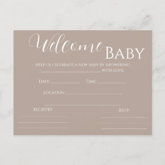 Invitación a Baby Shower neutral en cuanto a géner