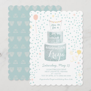 Invitación a Baby Shower neutral en cuanto a géner