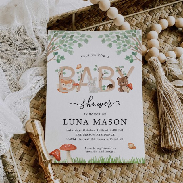 Invitación a Baby Shower neutral en relación con e (Subido por el creador)