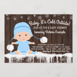 Invitación a baby shower Niño suena frío afuera