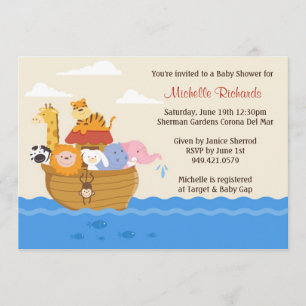Invitación a Baby Shower Noahs Ark